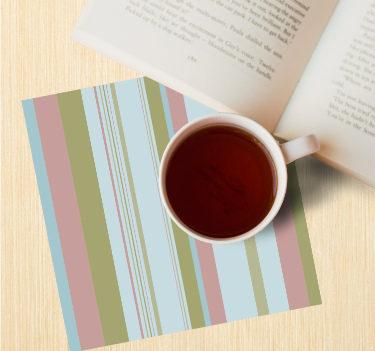 Untersetzer mit lebhaftem streifenmuster - TenStickers