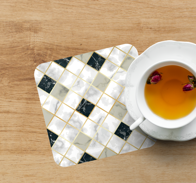 Untersetzer mit marmor-musterfliesen - TenStickers