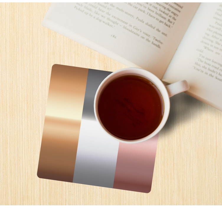 Untersetzer mit metallischen farbverlaufstreifen - TenStickers