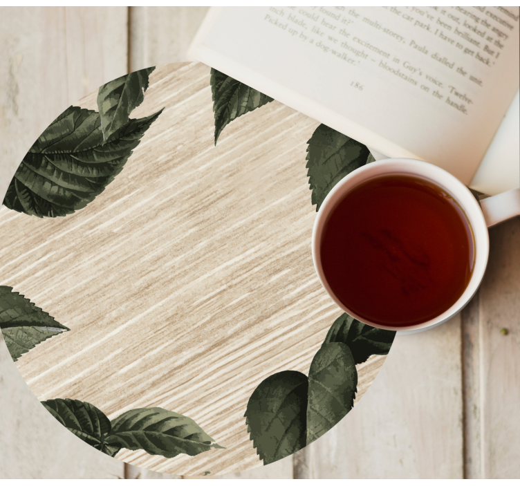 Untersetzer mit naturinspiriertem blattmuster - TenStickers