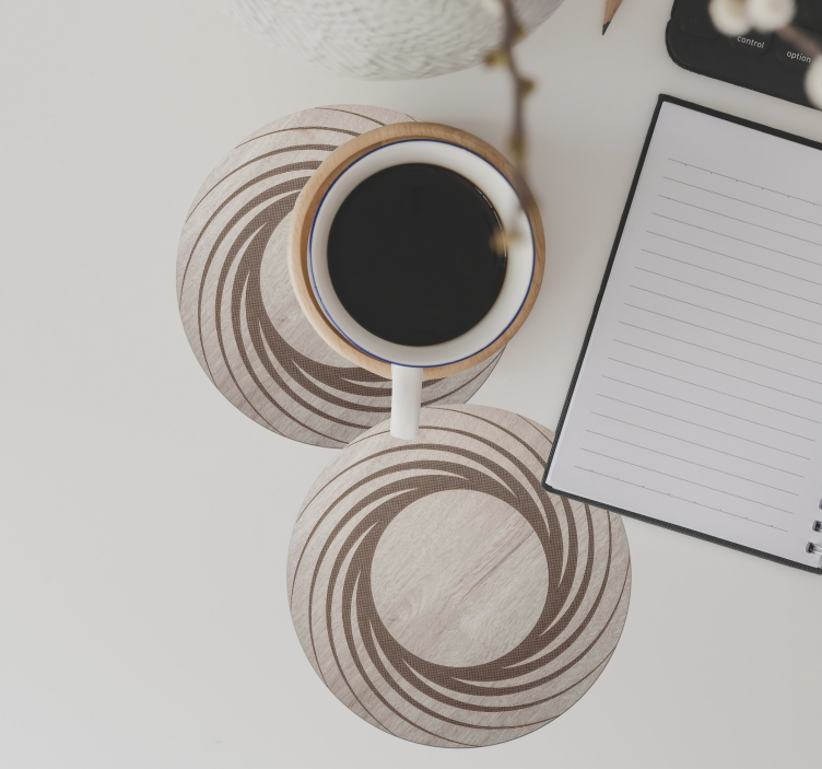 Untersetzer mit natürlichen kreisförmigen mustern - TenStickers