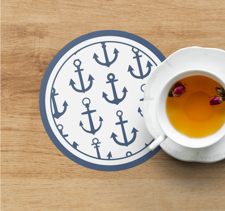 Untersetzer mit nautischem anker-motiv - TenStickers