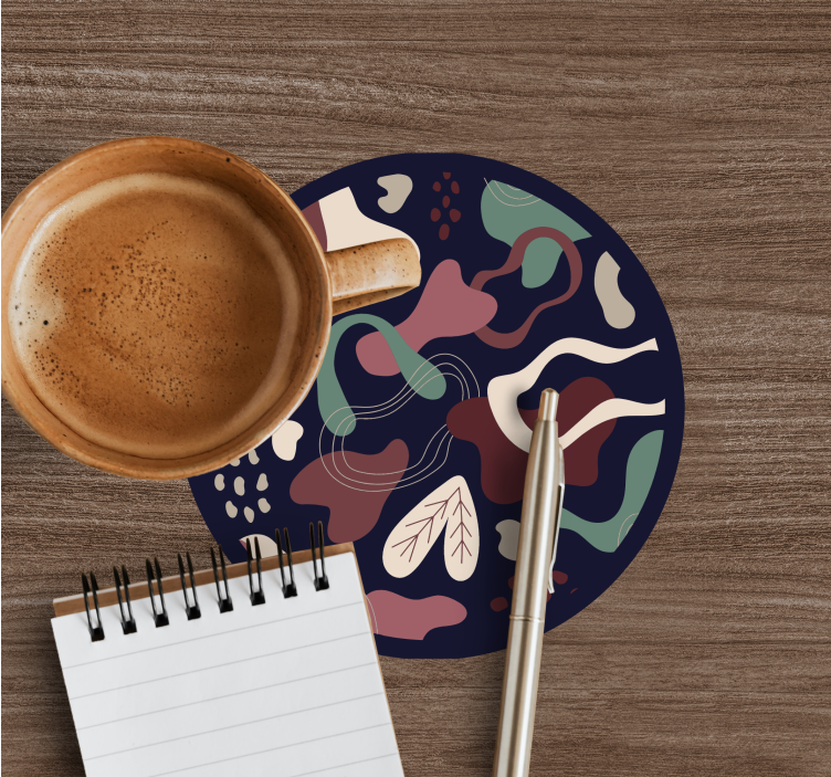 Untersetzer mit organischem formenmuster - TenStickers