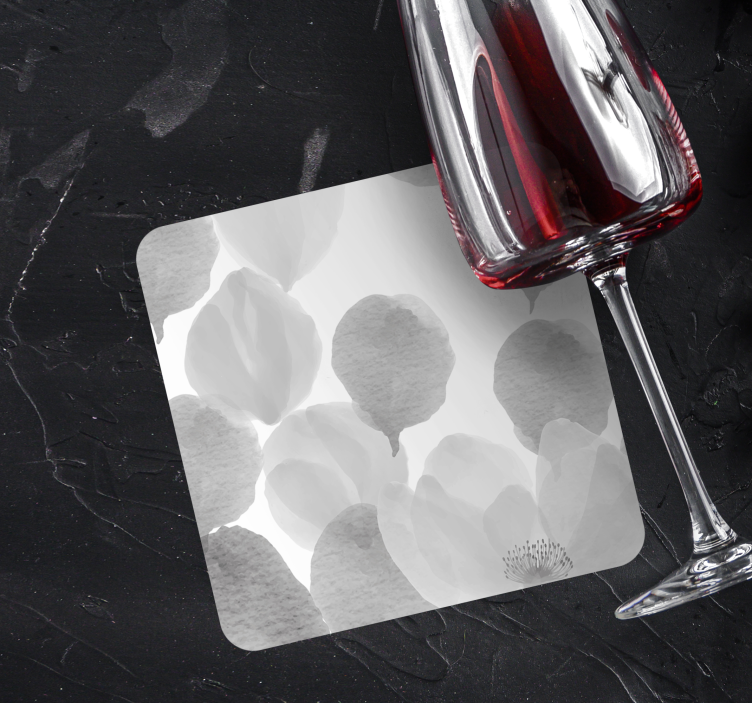 Untersetzer mit sanften grauen blütenblättern - TenStickers