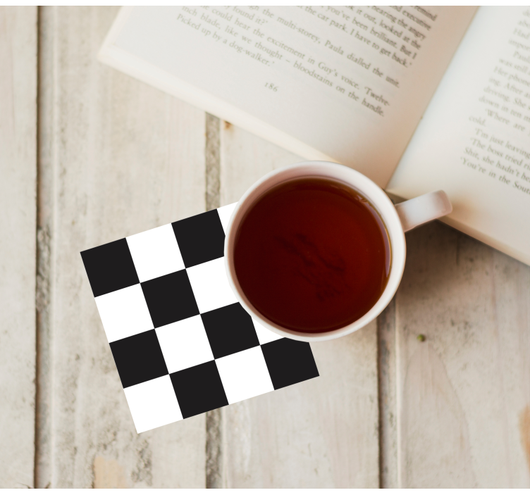 Untersetzer mit schachbrettmuster oberfläche - TenStickers