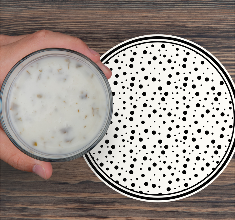 Untersetzer mit schwarzem punktmuster - TenStickers