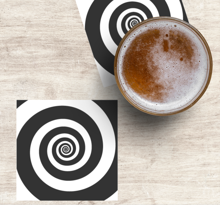 Untersetzer mit spiralförmigem kontrastmuster - TenStickers