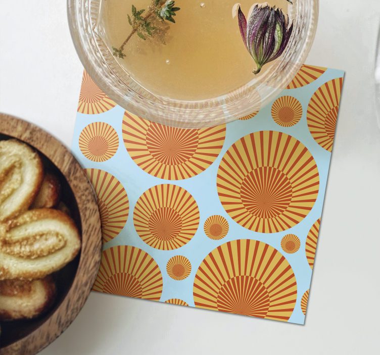 Untersetzer mit strahlenden kreisförmigen mustern - TenStickers