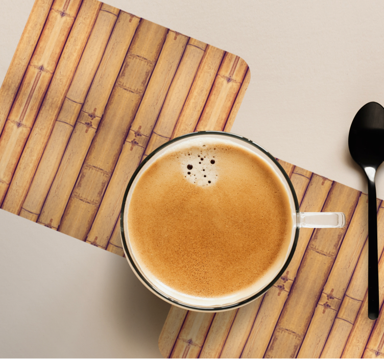 Untersetzer mit strukturierten bambusoberfläche - TenStickers