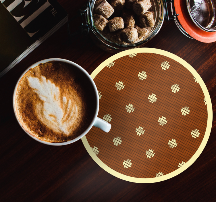 Untersetzer mit strukturierten braunen punkten - TenStickers