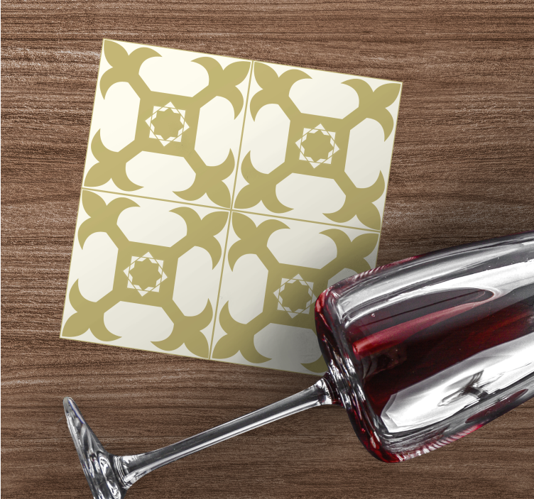 Untersetzer mit symmetrischen musterelementen - TenStickers