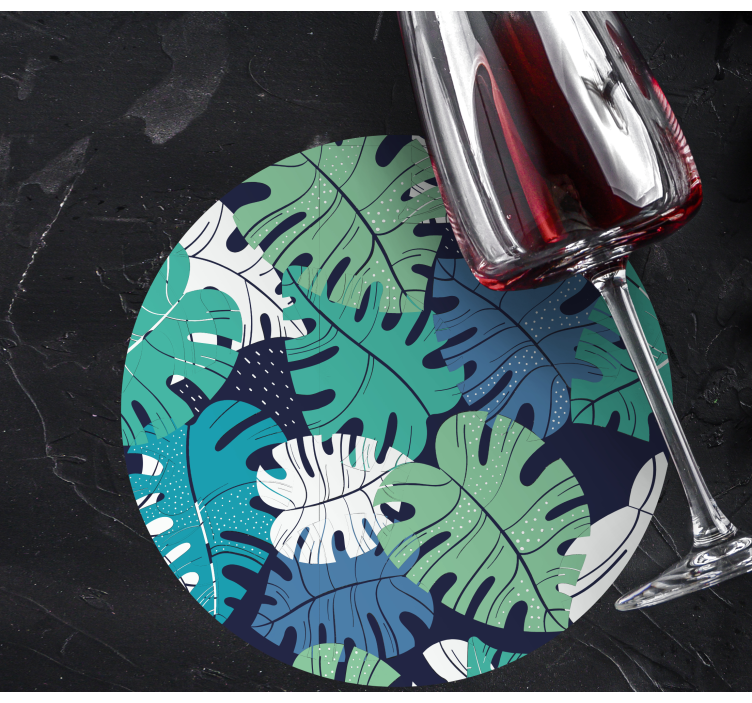 Untersetzer mit tropischem blatt-emblem - TenStickers