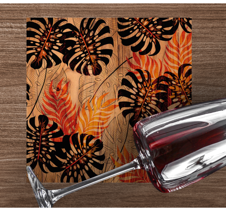 Untersetzer mit tropischem blattmuster - TenStickers