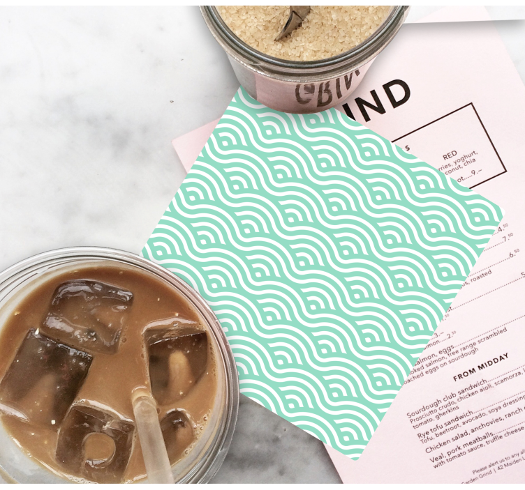 Untersetzer mit wellenlinienmuster - TenStickers