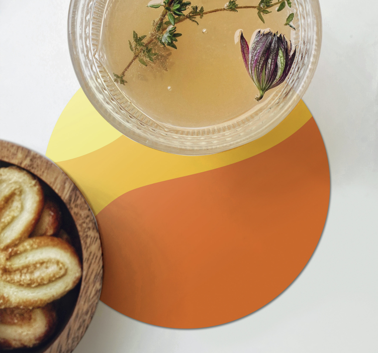 Untersetzer mit welligen bunten schichten - TenStickers