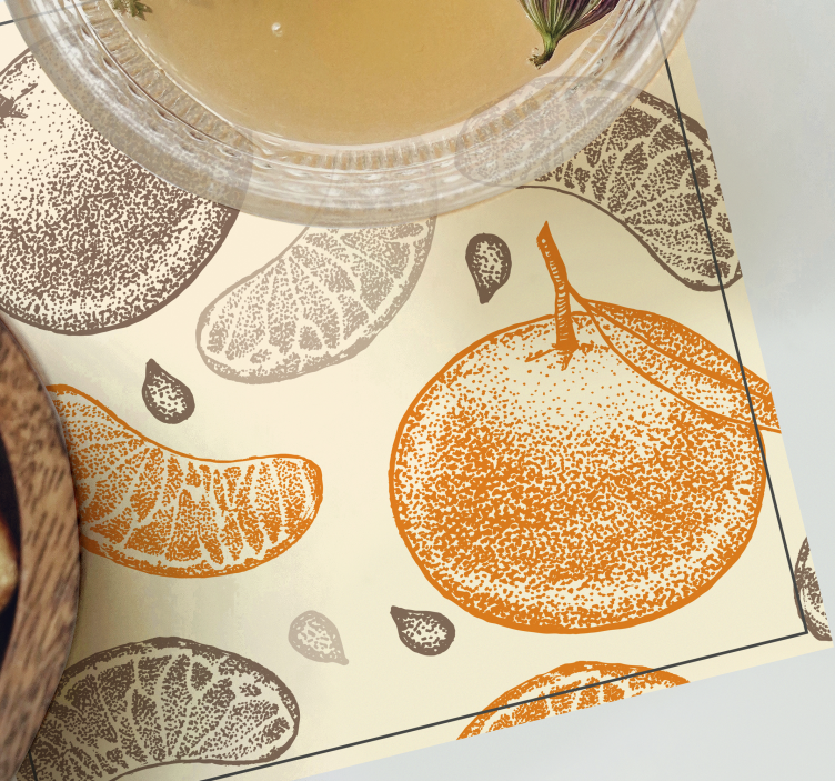 Untersetzer mit zitrusfruchtmuster - TenStickers