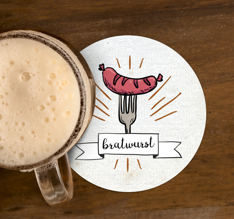 Untersetzer modern Bratwurst - TenStickers