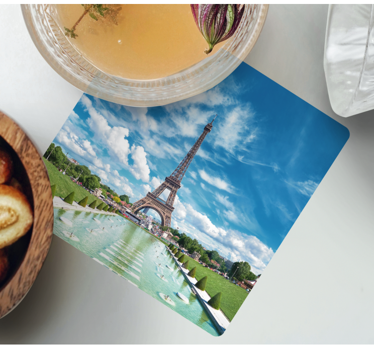 Untersetzer modern eiffel tower landschaft - TenStickers