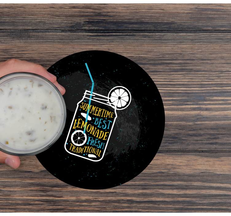 Untersetzer modern erfrischendes limonadenglas - TenStickers