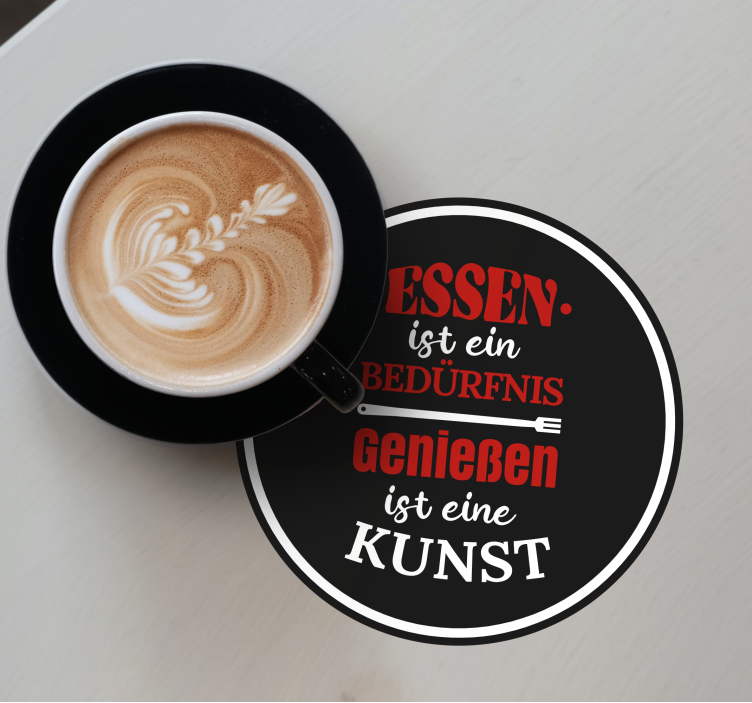 Untersetzer modern Essen ist ein Bedürfnis - TenStickers