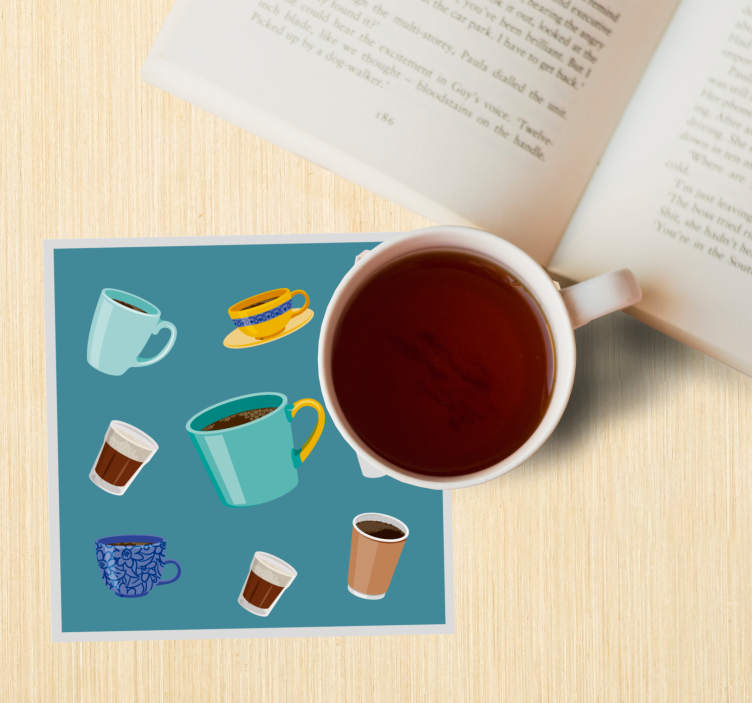 Untersetzer modern für verschiedene kaffeetassen - TenStickers
