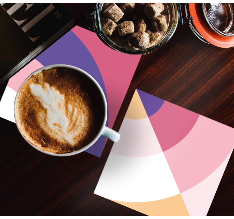 Untersetzer modern geometrische bunte formen - TenStickers