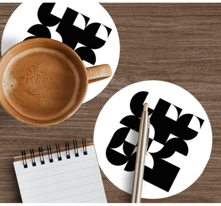 Untersetzer modern geometrische monochrome muster - TenStickers