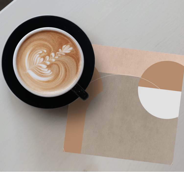 Untersetzer modern mit abstrakten geometrischen formen - TenStickers