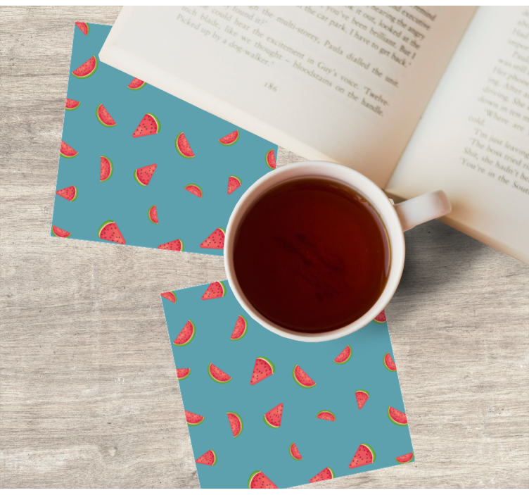 Untersetzer modern mit buntem melonenmuster - TenStickers