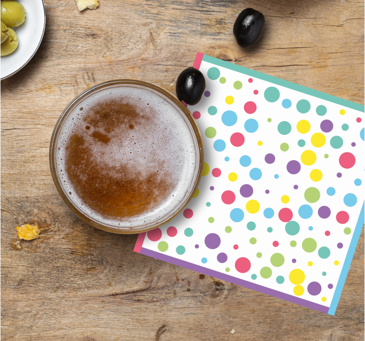 Untersetzer modern mit buntem punktmuster - TenStickers