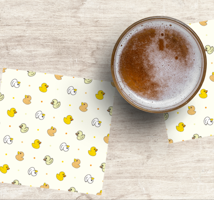 Untersetzer modern mit charmantem enten-muster - TenStickers