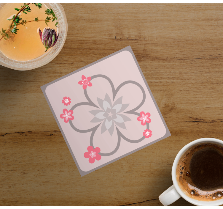 Untersetzer modern mit floralen eleganten mustern - TenStickers