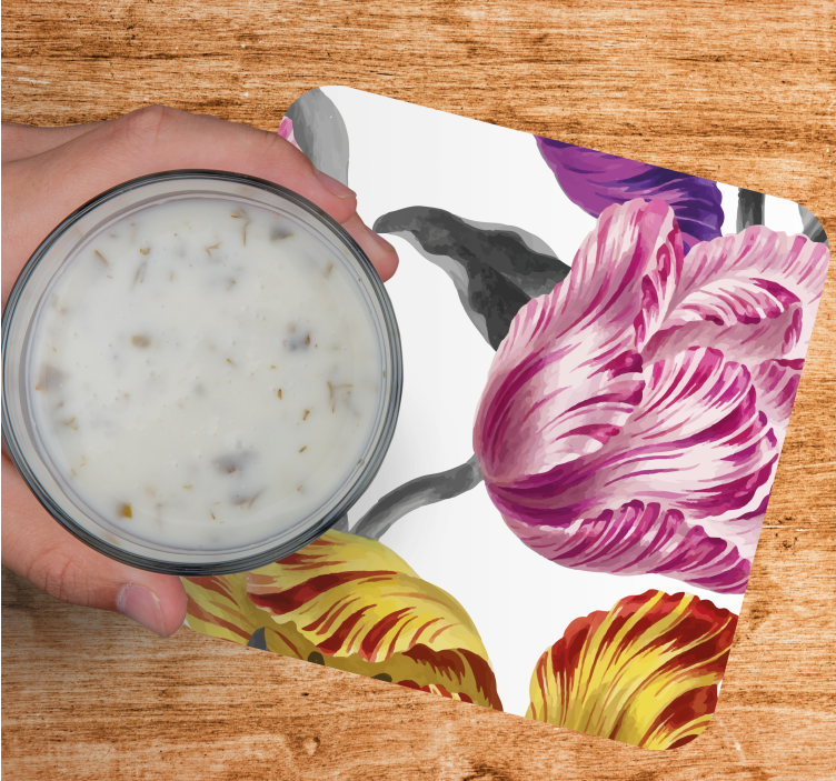 Untersetzer modern mit lebhaften botanischen motiven - TenStickers