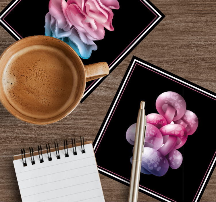 Untersetzer modern mit sanften floralen formen - TenStickers