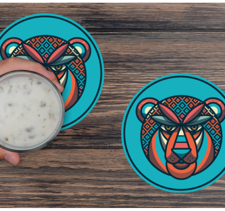 Untersetzer modern mit tribalem tiermotiv - TenStickers