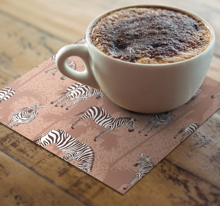 Untersetzer modern mit zebra struktur oberfläche - TenStickers