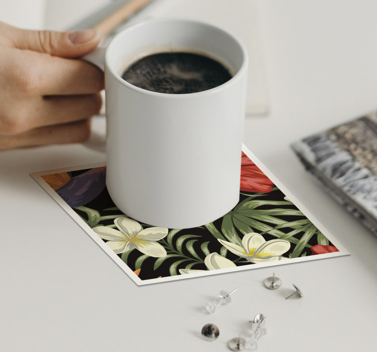 Untersetzer modern Tropische Dschungelpflanzen - TenStickers