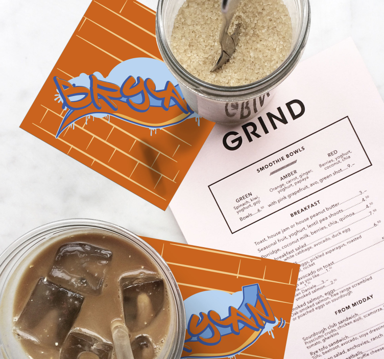 Untersetzer modern urban graffiti hintergrund - TenStickers