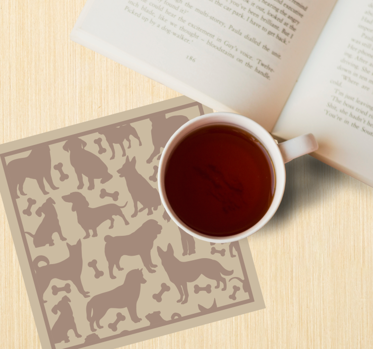 Untersetzer modern verspielte hundeformen - TenStickers
