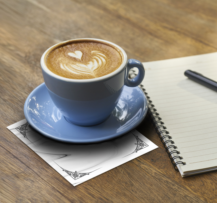 Untersetzer modern weißer Marmor - TenStickers