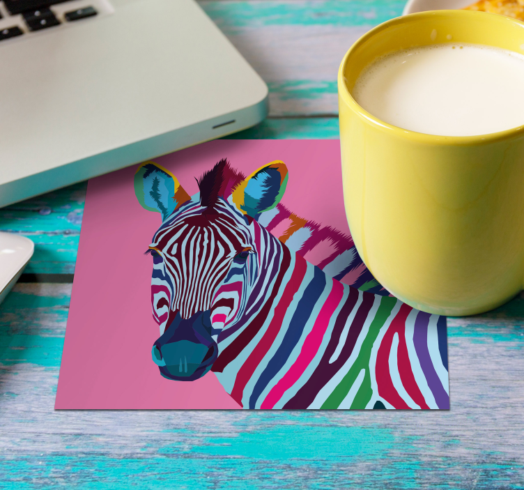 Untersetzer Zebra Zebra pop art - TenStickers