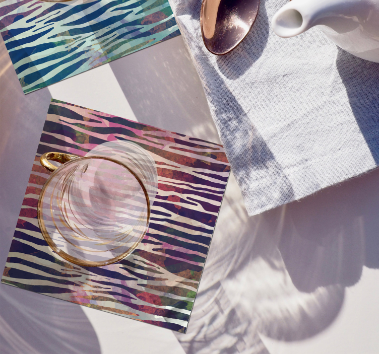 Untersetzer Zebra Abstrakte zebratextur - TenStickers