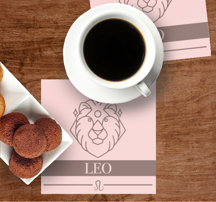 Untersetzer personalisiert minimalistisches leo emblem - TenStickers
