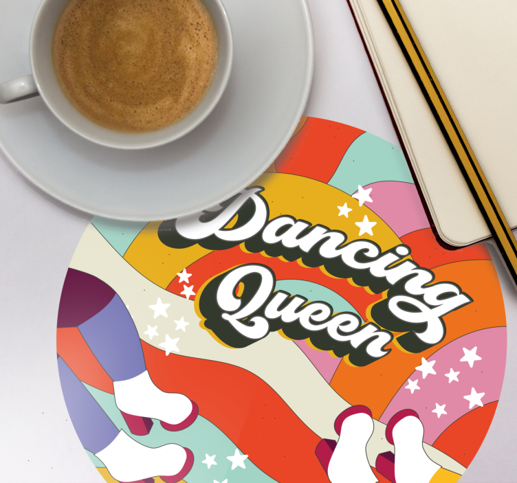 Untersetzer personalisiert mit buntem tanzfüße design - TenStickers