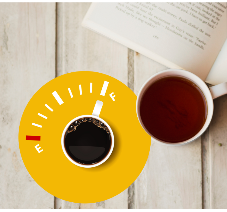 Untersetzer personalisiert mit kaffeestandanzeige - TenStickers