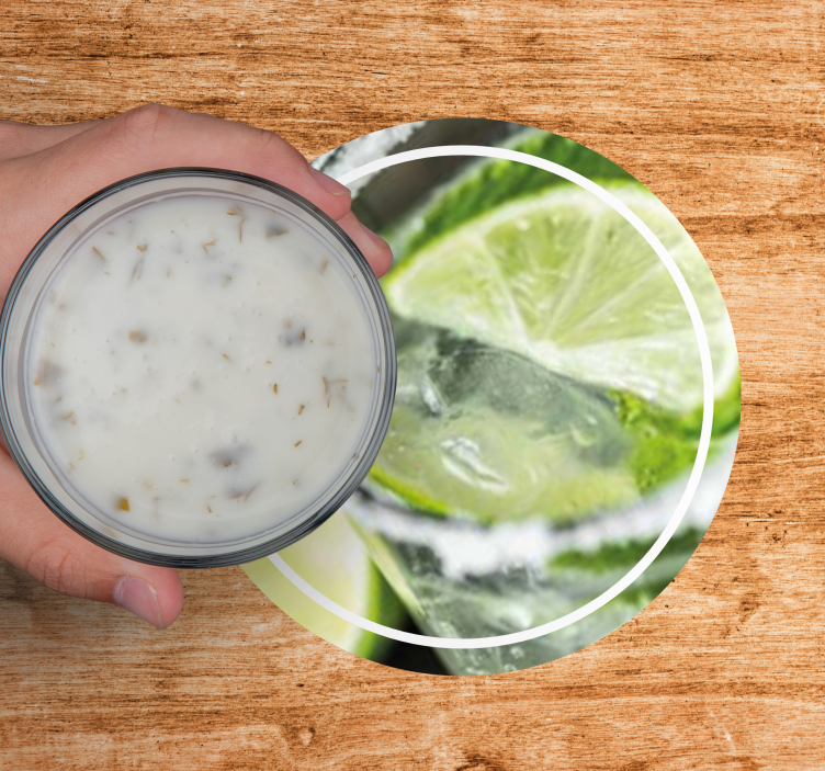 Untersetzer personalisiert mit limettenfrische - TenStickers