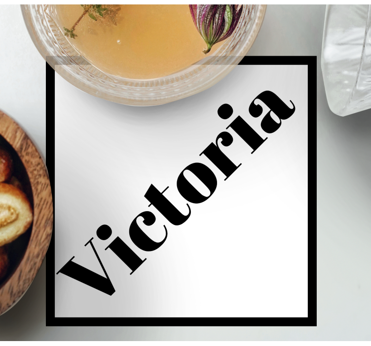 Untersetzer personalisiert mit namen anzeigen - TenStickers