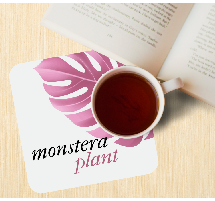 Untersetzer personalisiert monstera blatt design - TenStickers