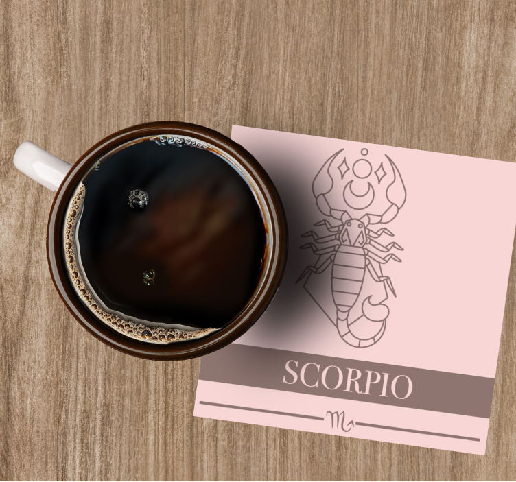 Untersetzer personalisiert skorpion symbol - TenStickers