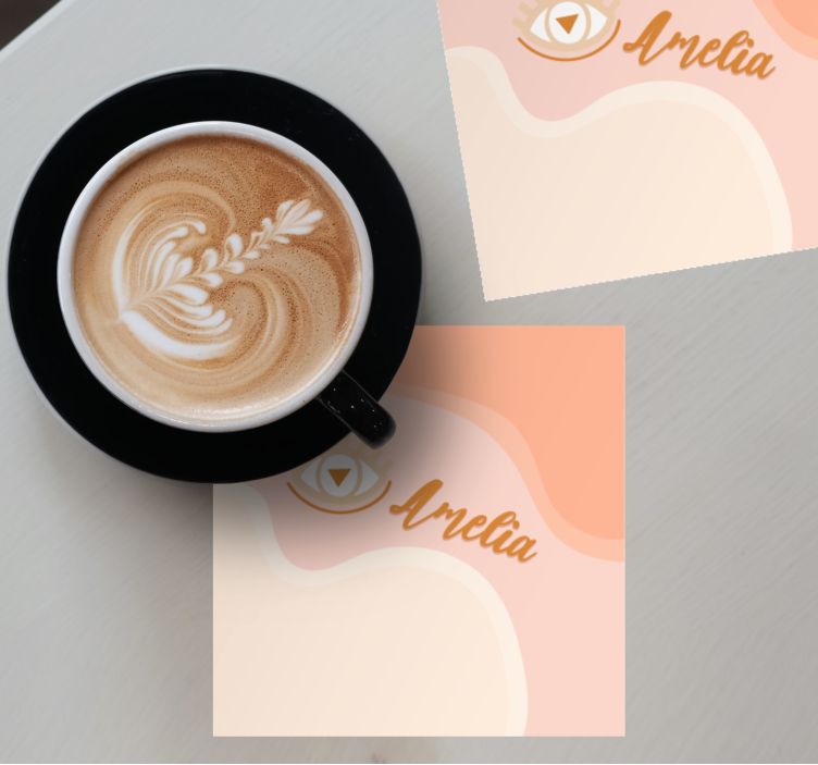 Untersetzer personalisiert weiche kurven - TenStickers